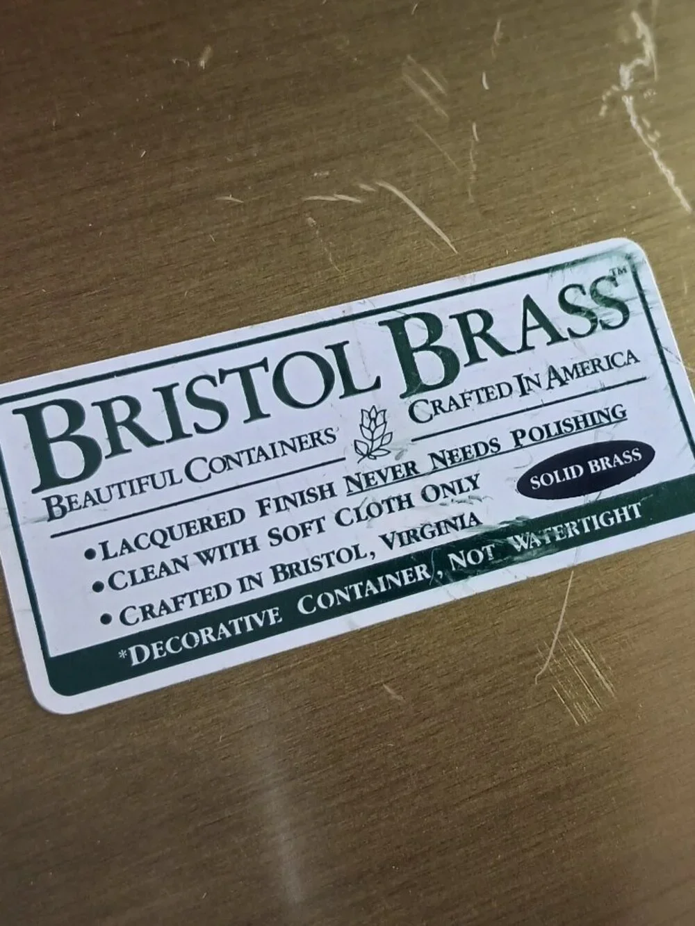 Vintage Bristol Brass Planter 13